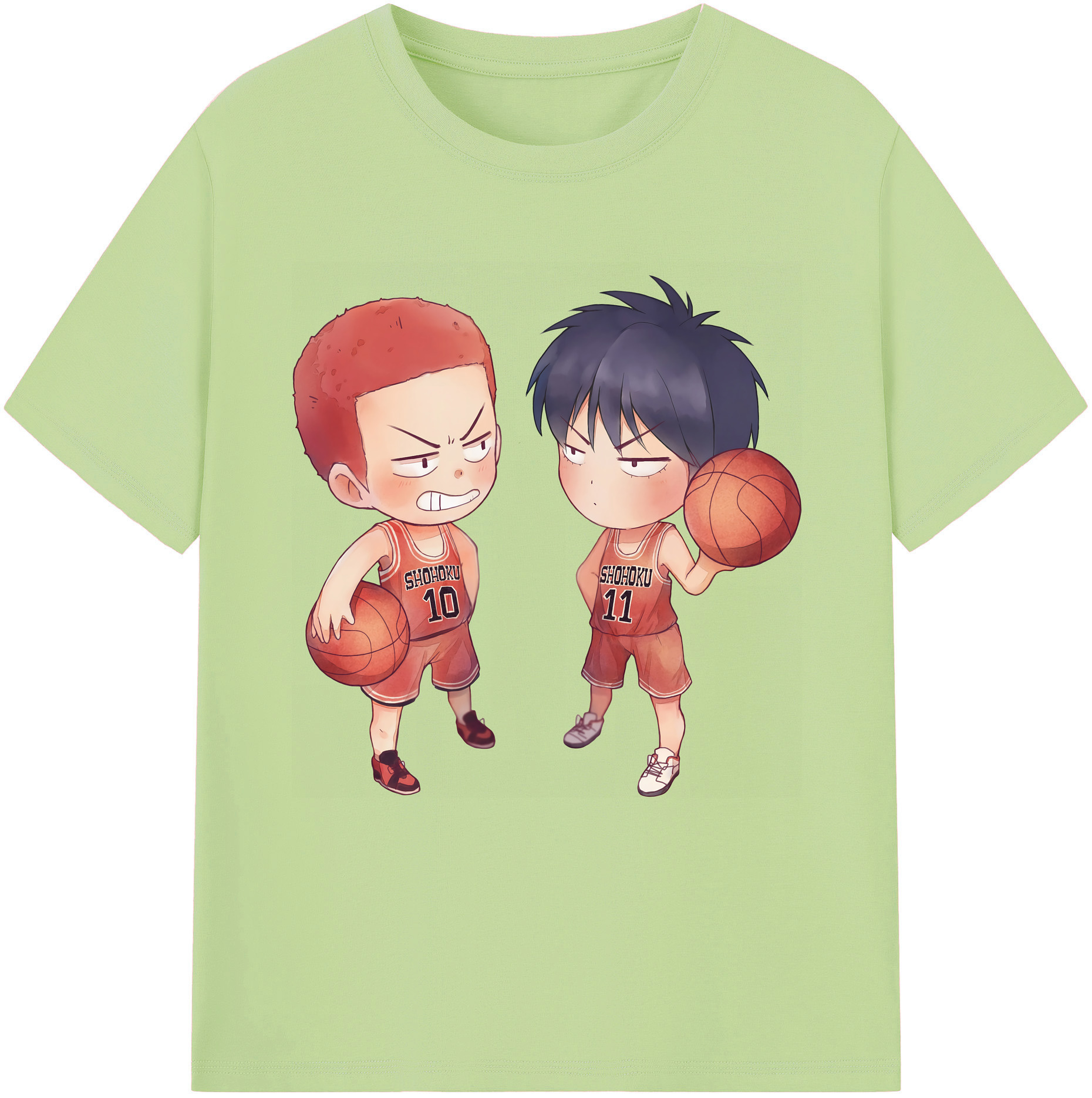 SLAM DUNK／スラムダンク 綿100％半袖Tシャツ（フロントプリント）